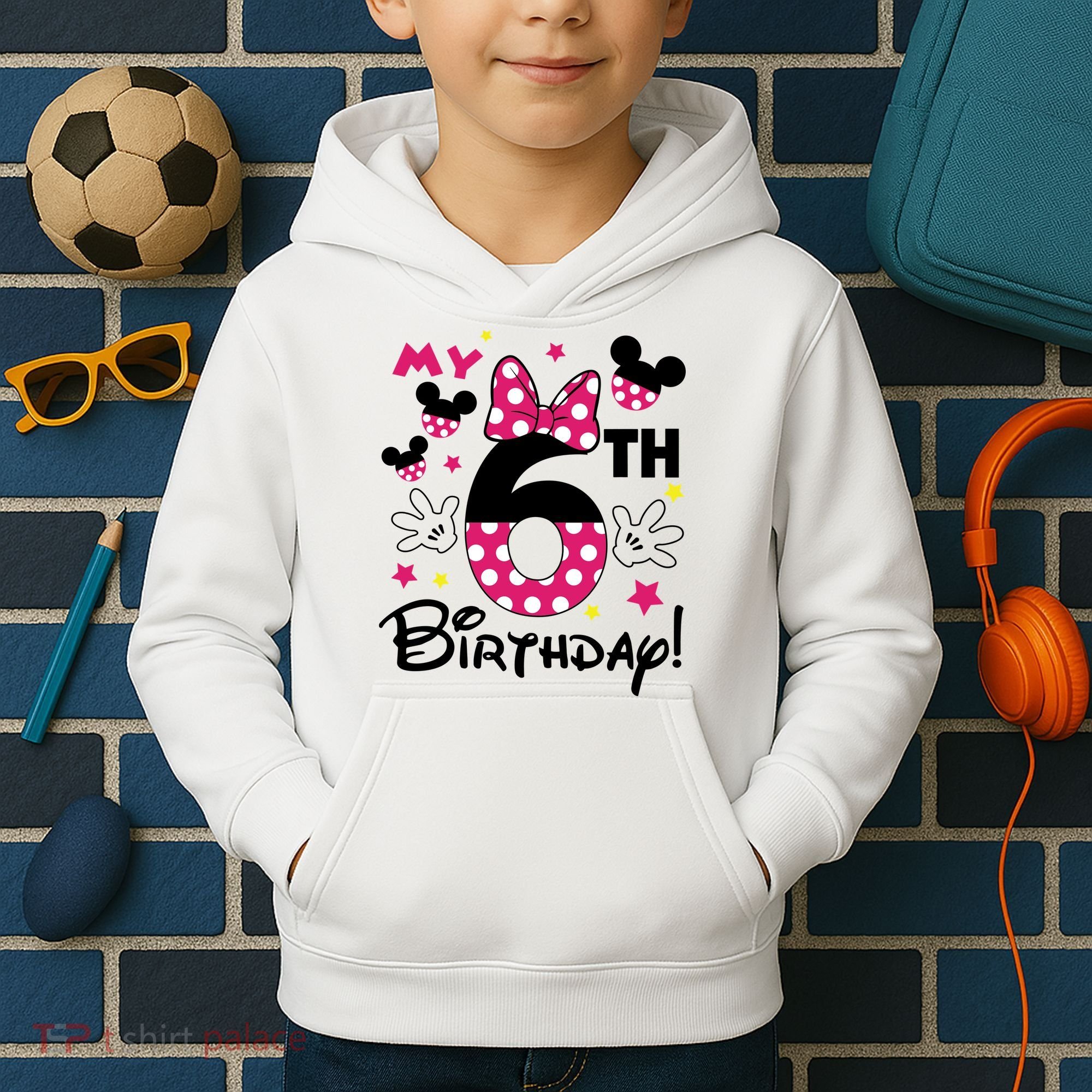 My 6st Birthday Funny Birthday Party Girl Kids Hoodie