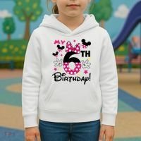 My 6st Birthday Funny Birthday Party Girl Kids Hoodie thumb 3