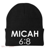 Micah 6:8 Bible Verse Christian Inspirational Catholic Beanie thumb 0
