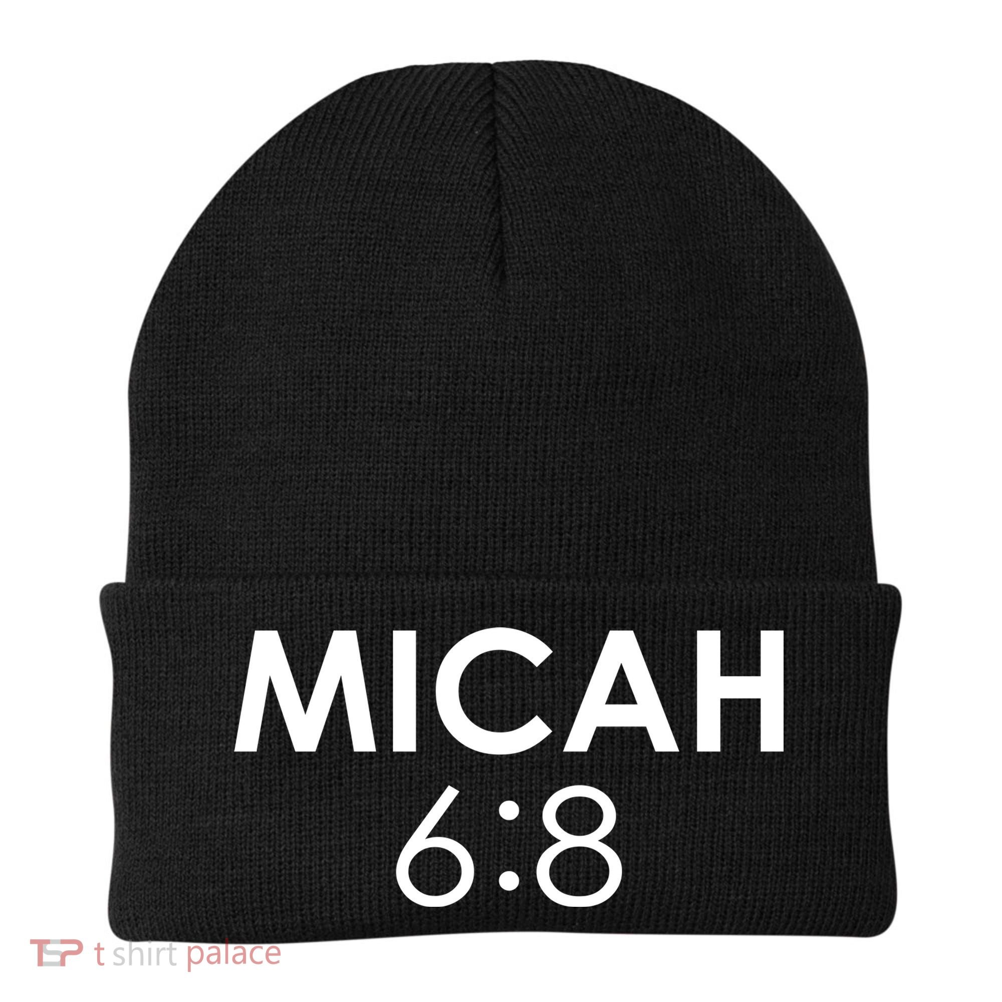 Micah 6:8 Bible Verse Christian Inspirational Catholic Beanie
