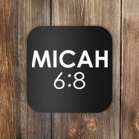 Micah 6:8 Bible Verse Christian Inspirational Catholic Coaster thumb 0