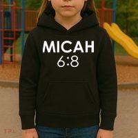 Micah 6:8 Bible Verse Christian Inspirational Catholic Kids Hoodie thumb 3