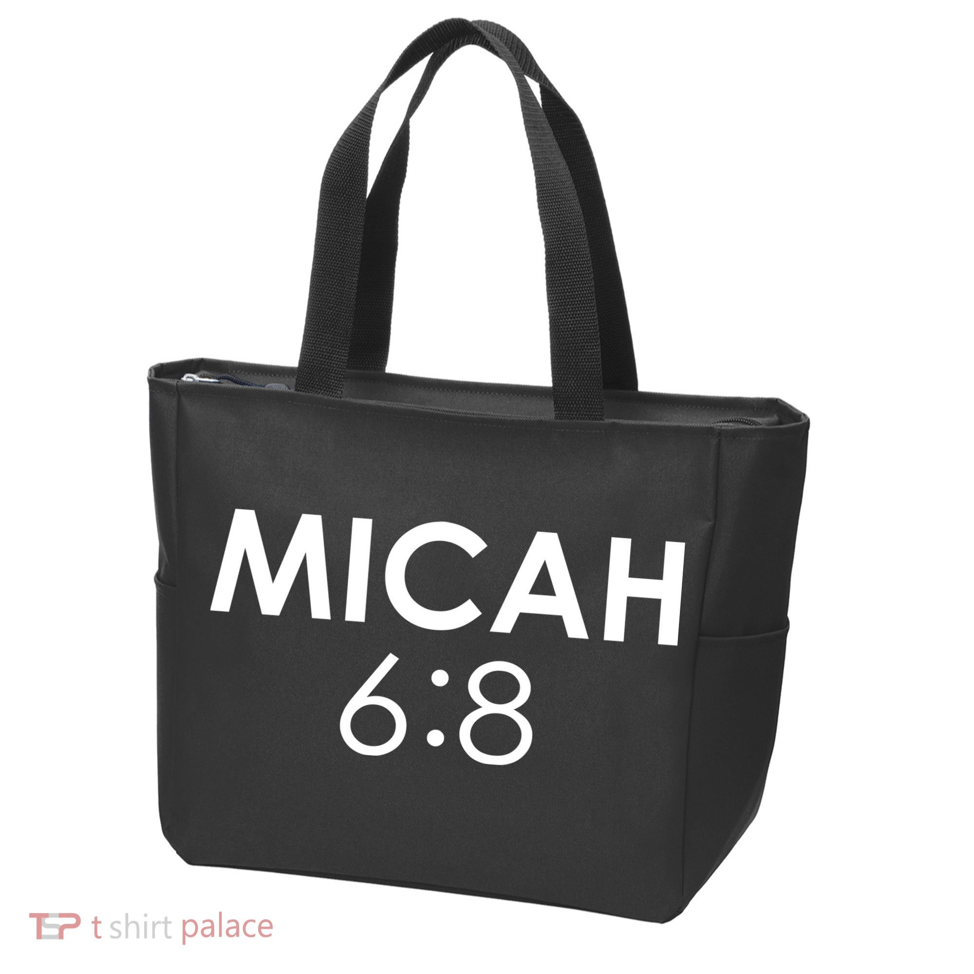 Micah 6:8 Bible Verse Christian Inspirational Catholic Tote Bag