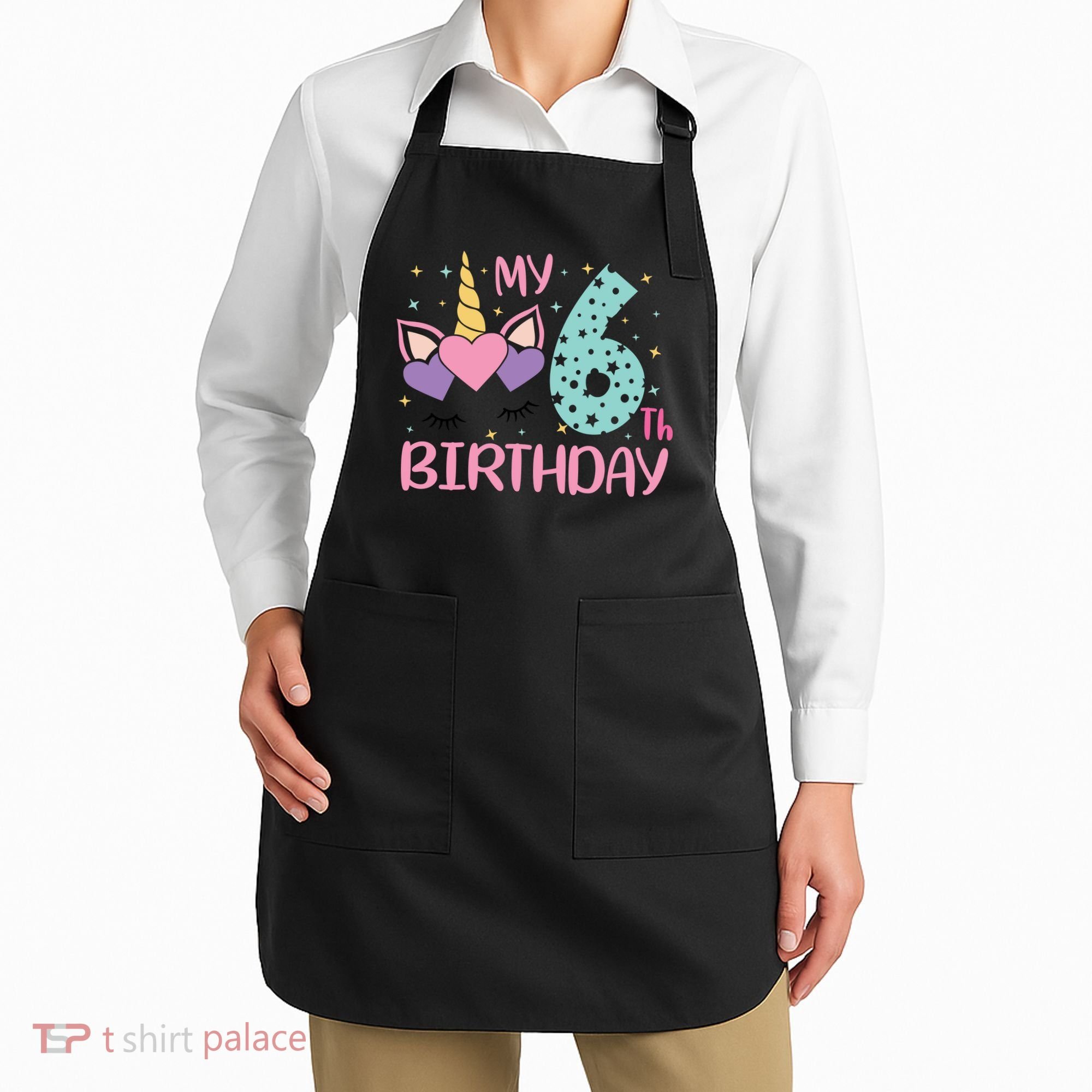 My 6th Birthday Unicorn Gift For Birthday Girl Apron