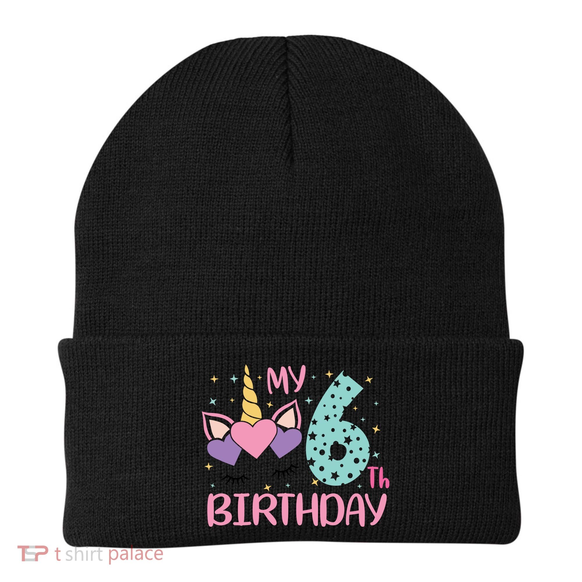 My 6th Birthday Unicorn Gift For Birthday Girl Beanie