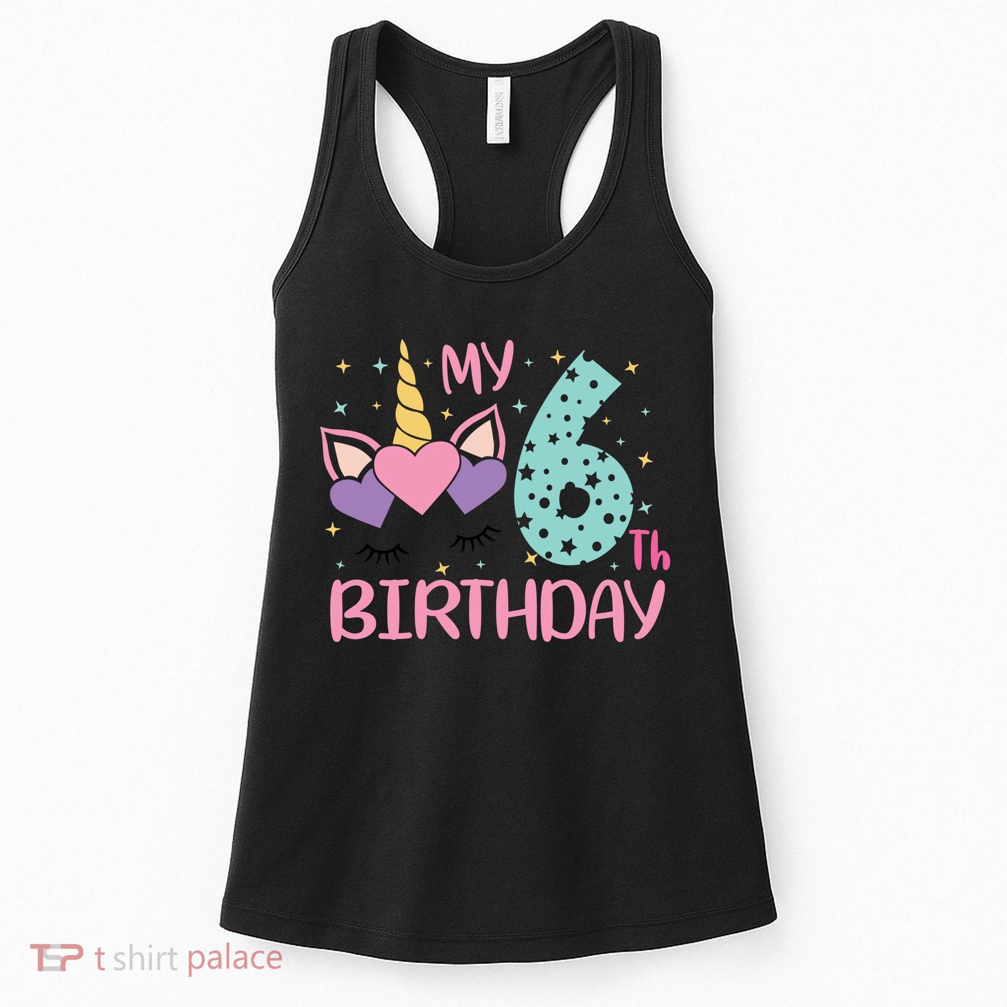 My 6th Birthday Unicorn Gift For Birthday Girl Women's Tank Top