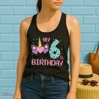 My 6th Birthday Unicorn Gift For Birthday Girl Women's Tank Top thumb 2