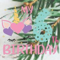 My 6th Birthday Unicorn Gift For Birthday Girl Ornament thumb 1