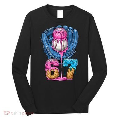 Meme 67 Gen Alpha Slang Ice Cream Drip Baseball Glove Long Sleeve Shirt