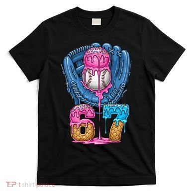 Meme 67 Gen Alpha Slang Ice Cream Drip Baseball Glove T-Shirt