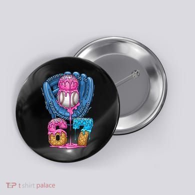 Meme 67 Gen Alpha Slang Ice Cream Drip Baseball Glove Button