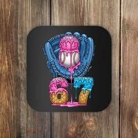 Meme 67 Gen Alpha Slang Ice Cream Drip Baseball Glove Coaster thumb 0