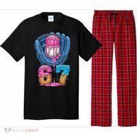 Meme 67 Gen Alpha Slang Ice Cream Drip Baseball Glove Pajama Set thumb 0