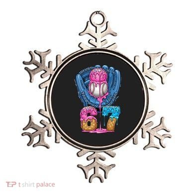 Meme 67 Gen Alpha Slang Ice Cream Drip Baseball Glove Ornament