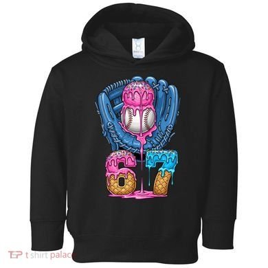 Meme 67 Gen Alpha Slang Ice Cream Drip Baseball Glove Toddler Hoodie