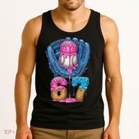 Meme 67 Gen Alpha Slang Ice Cream Drip Baseball Glove Tank Top thumb 3