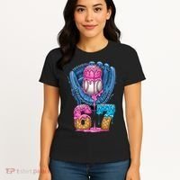 Meme 67 Gen Alpha Slang Ice Cream Drip Baseball Glove Women's T-Shirt thumb 4