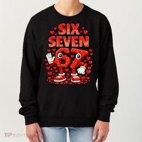 Meme 67 Six Seven 6 7 Valentine Heart Women's Sweatshirt thumb 0