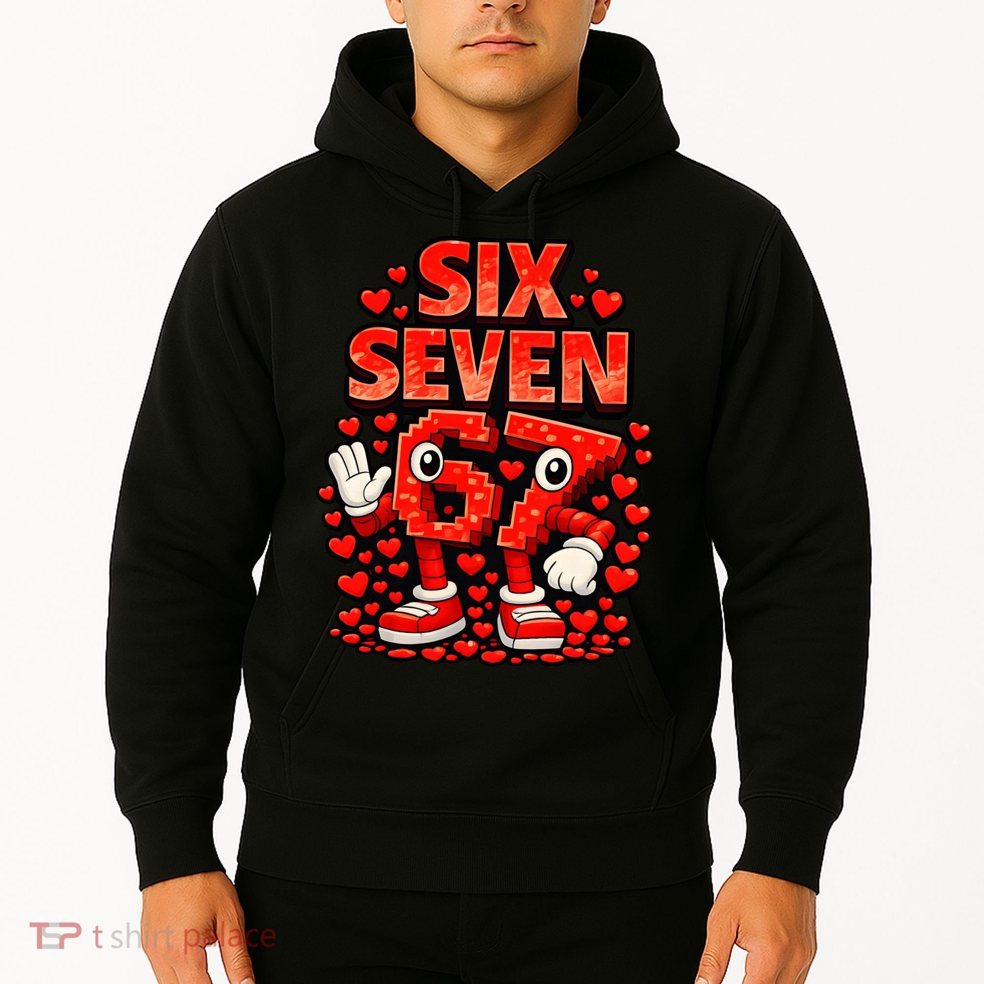 Meme 67 Six Seven 6 7 Valentine Heart Hoodie