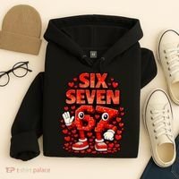 Meme 67 Six Seven 6 7 Valentine Heart Hoodie thumb 4