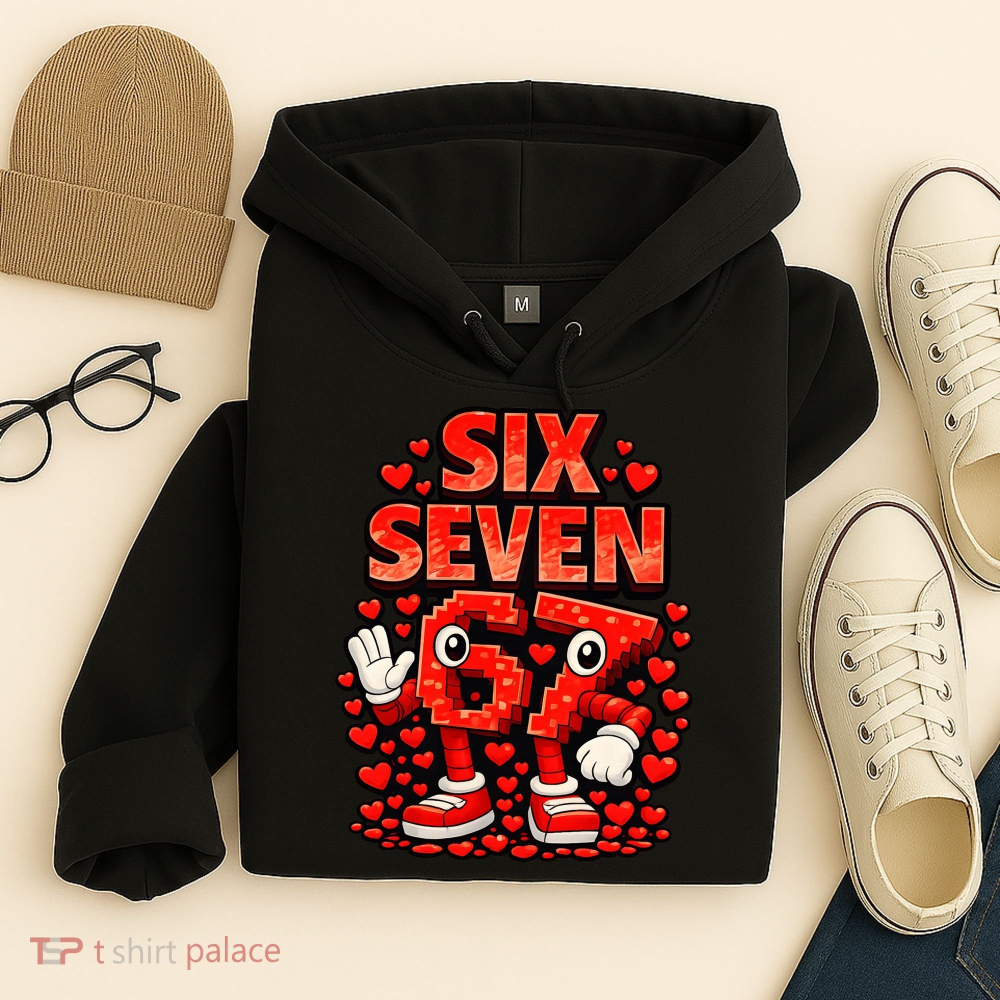 Meme 67 Six Seven 6 7 Valentine Heart Hoodie