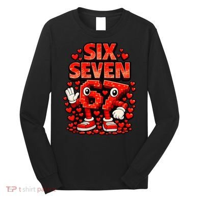 Meme 67 Six Seven 6 7 Valentine Heart Long Sleeve Shirt