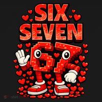 Meme 67 Six Seven 6 7 Valentine Heart Long Sleeve Shirt thumb 2