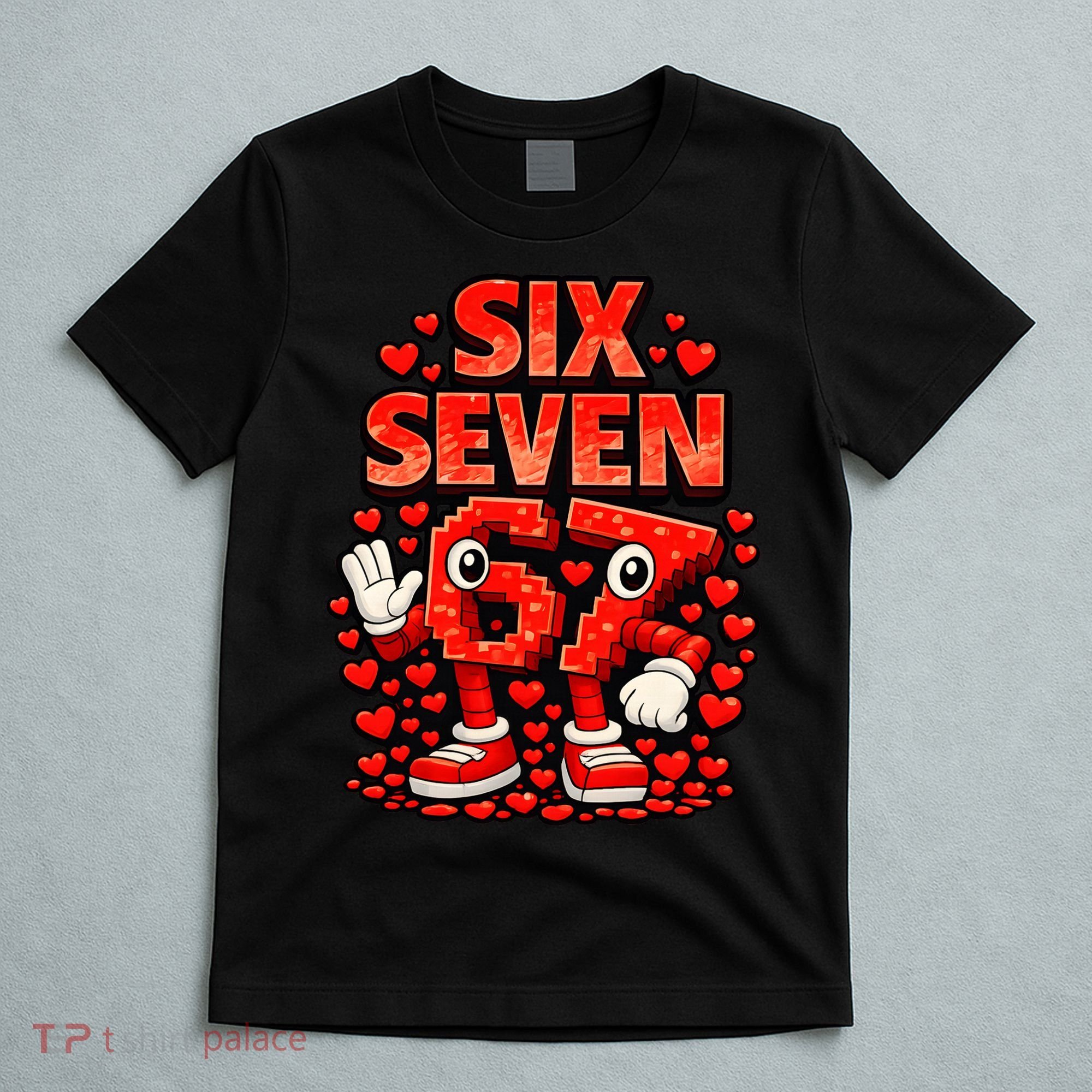 Meme 67 Six Seven 6 7 Valentine Heart T-Shirt