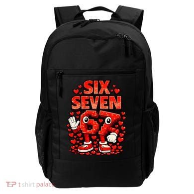 Meme 67 Six Seven 6 7 Valentine Heart Backpack
