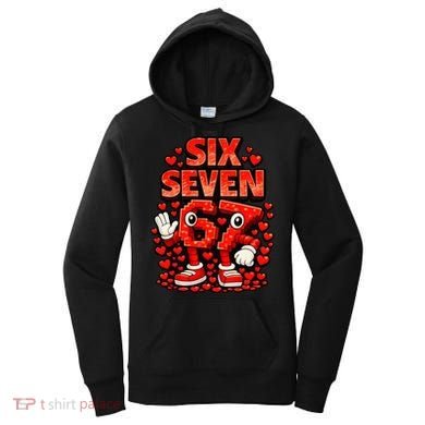 Meme 67 Six Seven 6 7 Valentine Heart Women's Hoodie