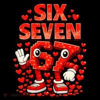 Meme 67 Six Seven 6 7 Valentine Heart Women's Hoodie thumb 2