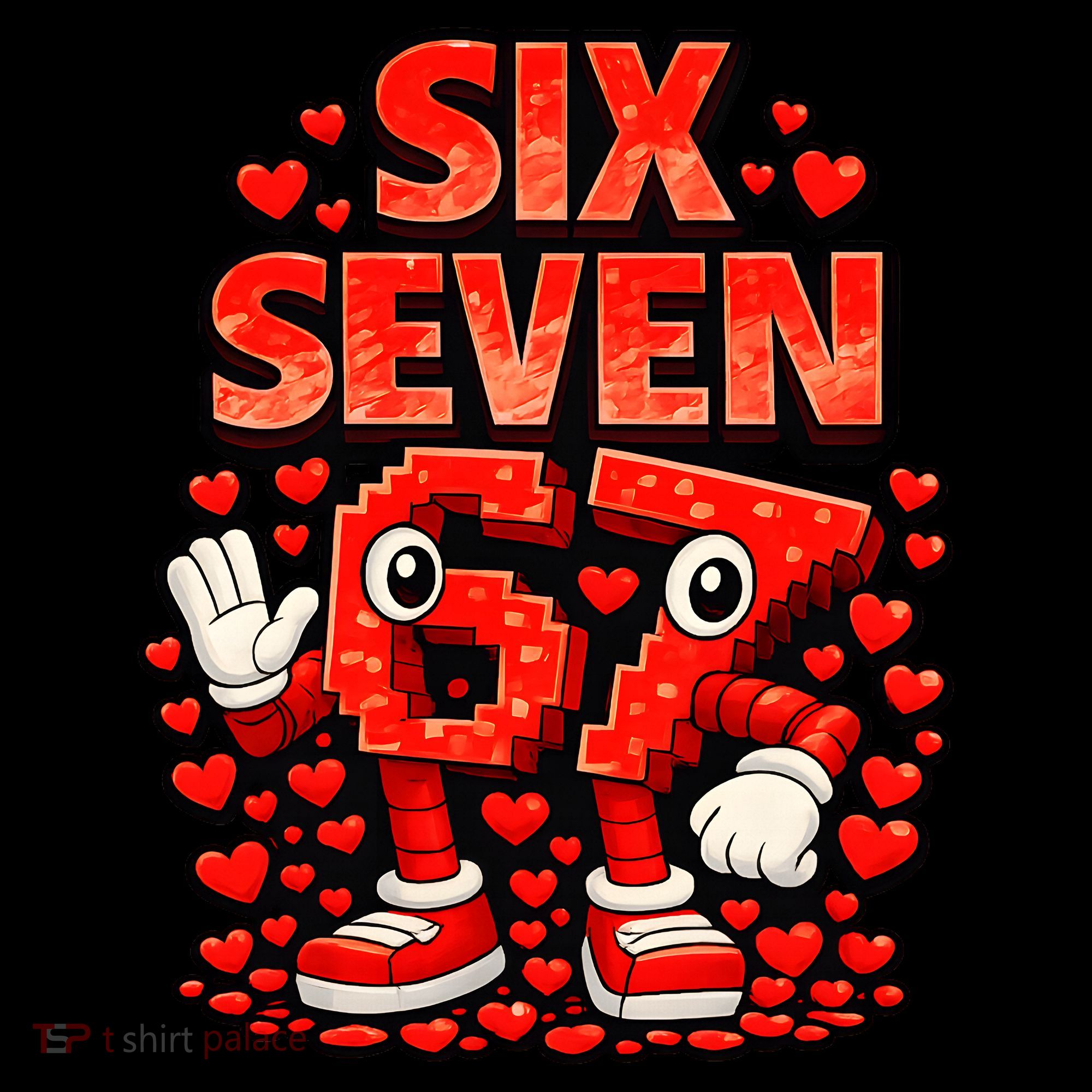 Meme 67 Six Seven 6 7 Valentine Heart Women's Hoodie
