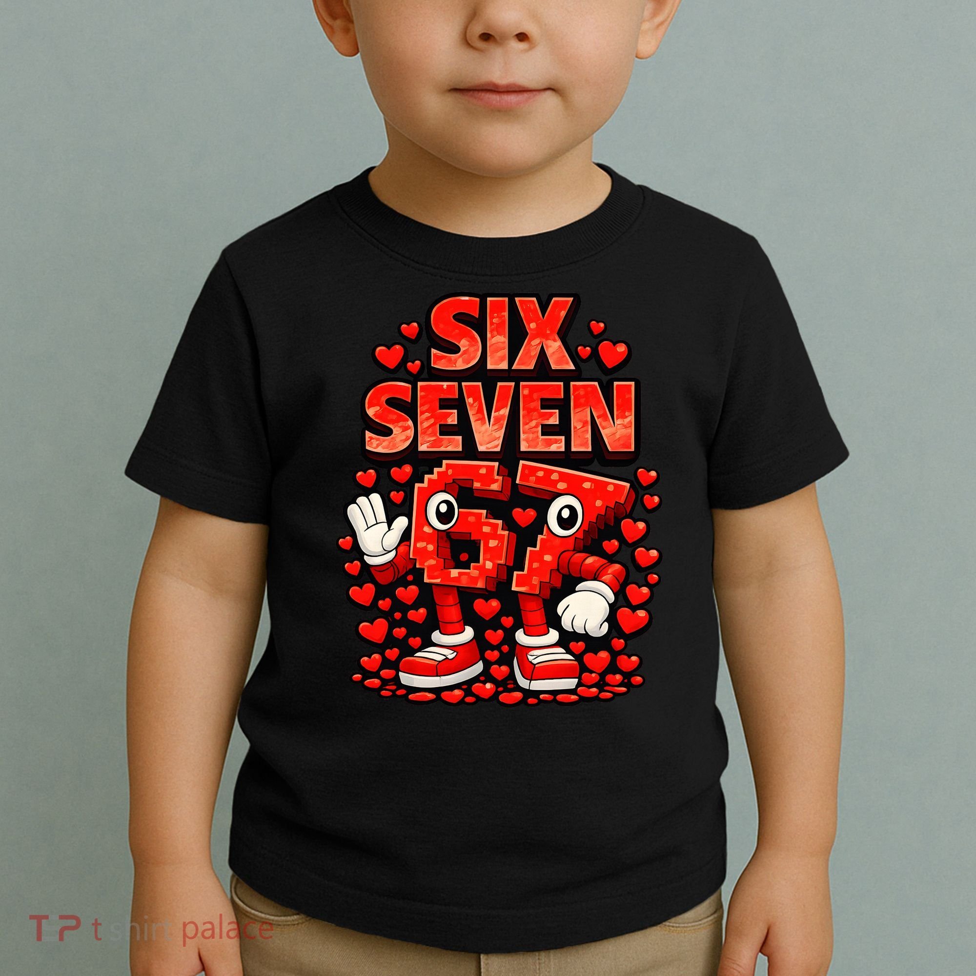 Meme 67 Six Seven 6 7 Valentine Heart Toddler T-Shirt