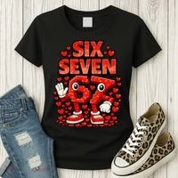 Meme 67 Six Seven 6 7 Valentine Heart Women's T-Shirt thumb 3