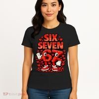 Meme 67 Six Seven 6 7 Valentine Heart Women's T-Shirt thumb 4
