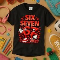 Meme 67 Six Seven 6 7 Valentine Heart Kids T-Shirt thumb 3