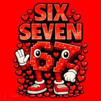 Meme 67 Six Seven 6 7 Valentine Heart Santa Hat thumb 1