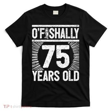 Milestone 75th Birthday 75 Years Old Angler T-Shirt