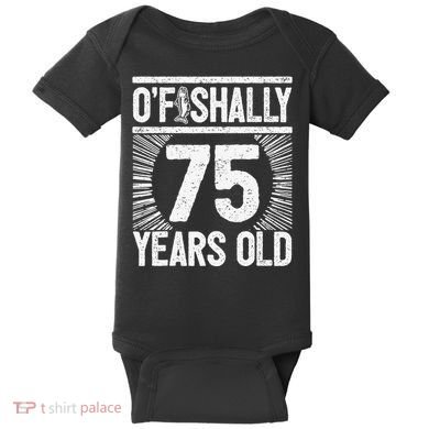 Milestone 75th Birthday 75 Years Old Angler Baby Bodysuit