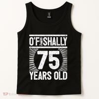 Milestone 75th Birthday 75 Years Old Angler Tank Top thumb 2