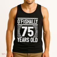 Milestone 75th Birthday 75 Years Old Angler Tank Top thumb 3