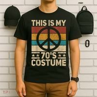 My 70s Costume 70 Style Peace Hippie 70's Disco 1970s Outfit T-Shirt thumb 6