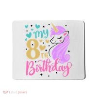 My 8th Birthday Eighth Bday Unicorn Birthday Birthday Girl Mousepad thumb 0