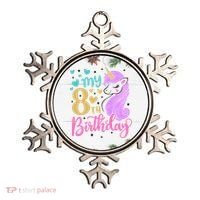 My 8th Birthday Eighth Bday Unicorn Birthday Birthday Girl Ornament thumb 0