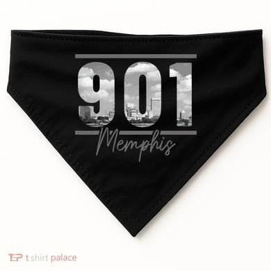 Memphis 901 Area Code Skyline Tennessee Vintage USA-Made Doggie Bandana