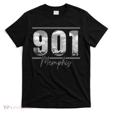 Memphis 901 Area Code Skyline Tennessee Vintage T-Shirt