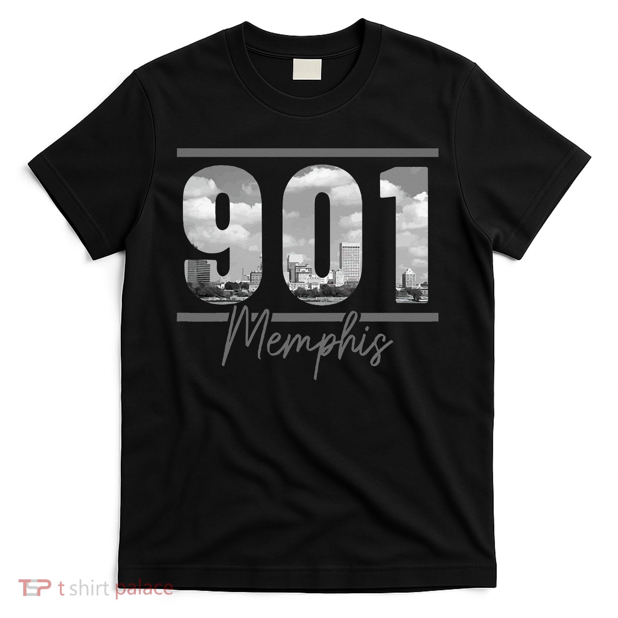 Memphis 901 Area Code Skyline Tennessee Vintage T-Shirt