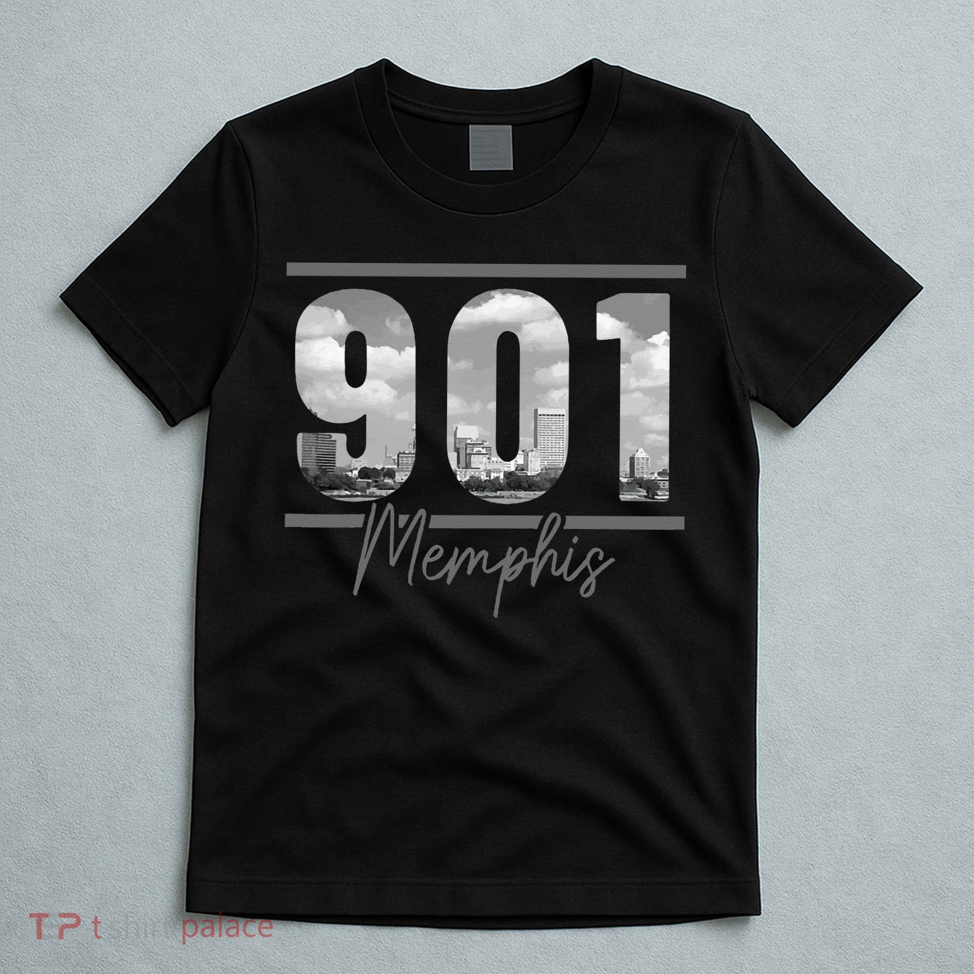 Memphis 901 Area Code Skyline Tennessee Vintage T-Shirt