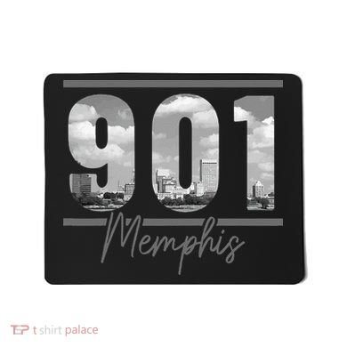 Memphis 901 Area Code Skyline Tennessee Vintage Mousepad