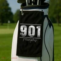 Memphis 901 Area Code Skyline Tennessee Vintage Golf Towel thumb 2